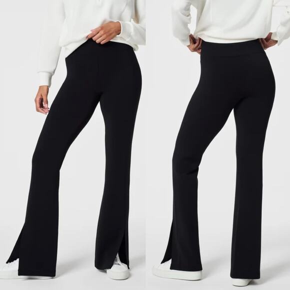 SPANX Pants - SPANX Sz 2XT AirEssentials Slim Flare Pant Super Soft Comfy W/ Front Slit Black